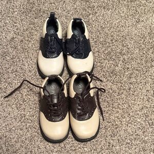 The Children's Place Ivory and Dark Blue Dress Shoes